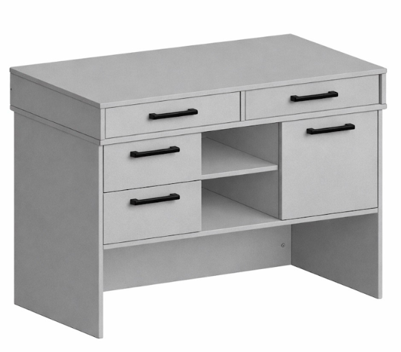 Стіл вчителя демонстраційний з шухлядами та полицями, 1200х750х900 мм, стільниця покрита хім. стійким пластиком HPL, ЕТЕРНО ТРЕЙД (100503 HPL)